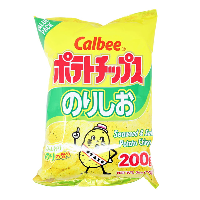 CALBEE POTATO CHIPS SEAWEED AND SALT VALUE PACK 7OZ/200G