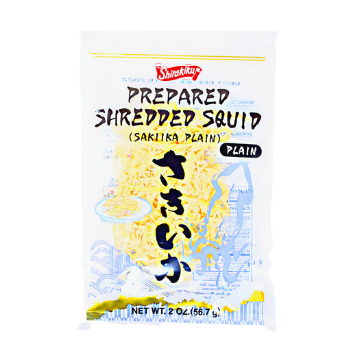 Shirakiku Sakiika Prepared Shredded Squid Plain 2oz/56.7g - GOHAN Market
