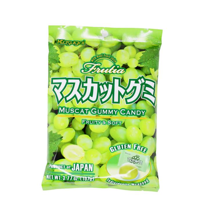 Kasugai Frutia Muscat Gummy Candy Gluten Free 3.77oz/107g - GOHAN Market