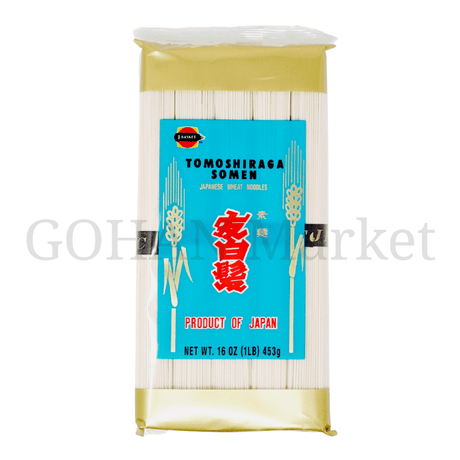 J-BASKET TOMOSHIRAGA SOMEN JAPANESE WHEAT NOODLES 16OZ 1LB /453G