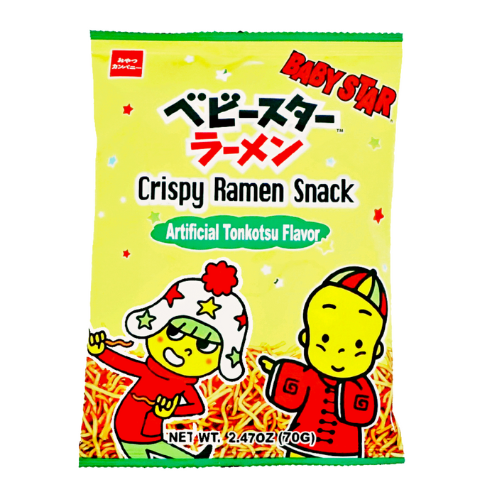 Baby Star Crispy Ramen Snack Artificial Tonkotsu Flavor Pack 2.47oz/70g - GOHAN Market