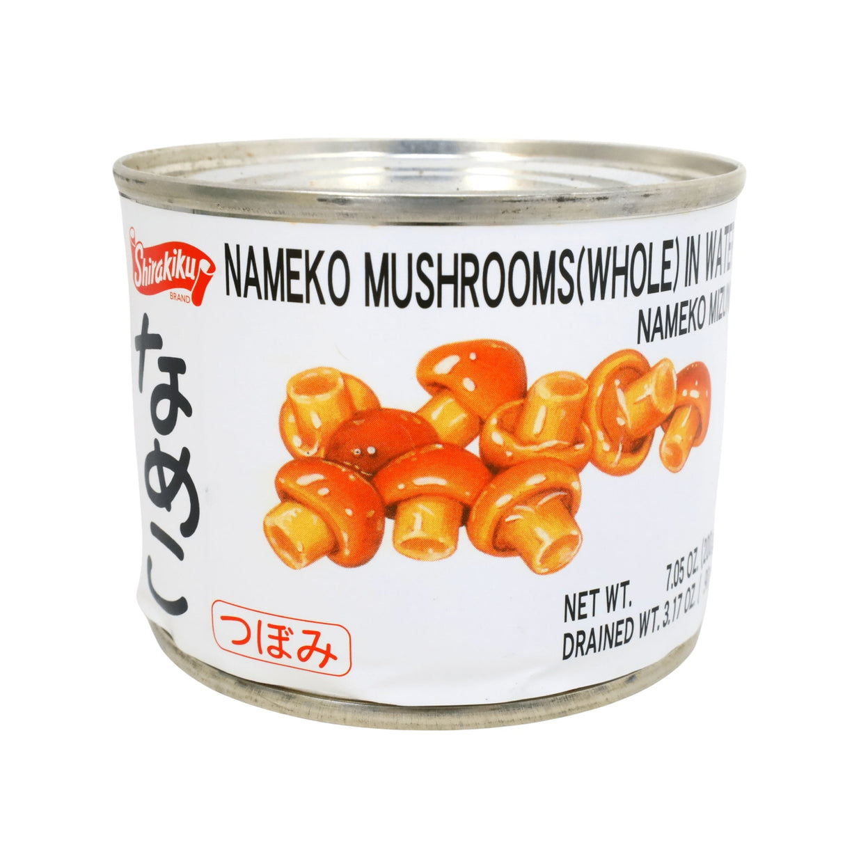 SHIRAKIKU NAMEKO MUSHROOMS WHOLE IN WATER 7.05OZ/200G