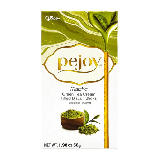 GLICO PEJOY GREEN TEA MATCHA CREAM FILLED BISCUIT 56G