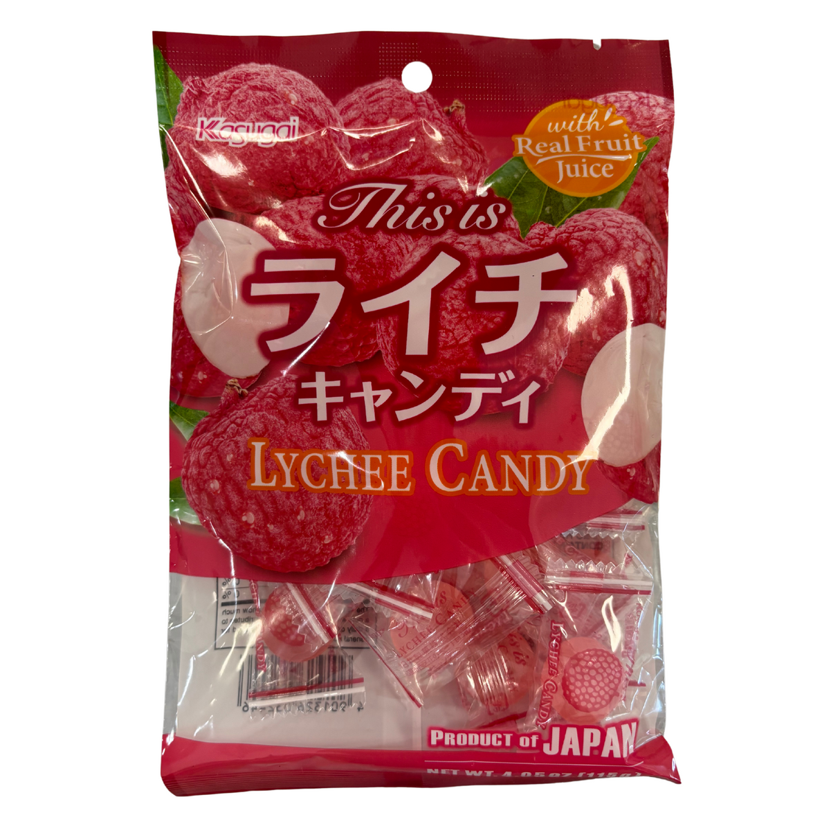 KASUGAI LYCHEE CANDY 4.05OZ/115G