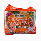 SAPPORO ICHIBAN MISO RAMEN 5PACK 17.75OZ/505G