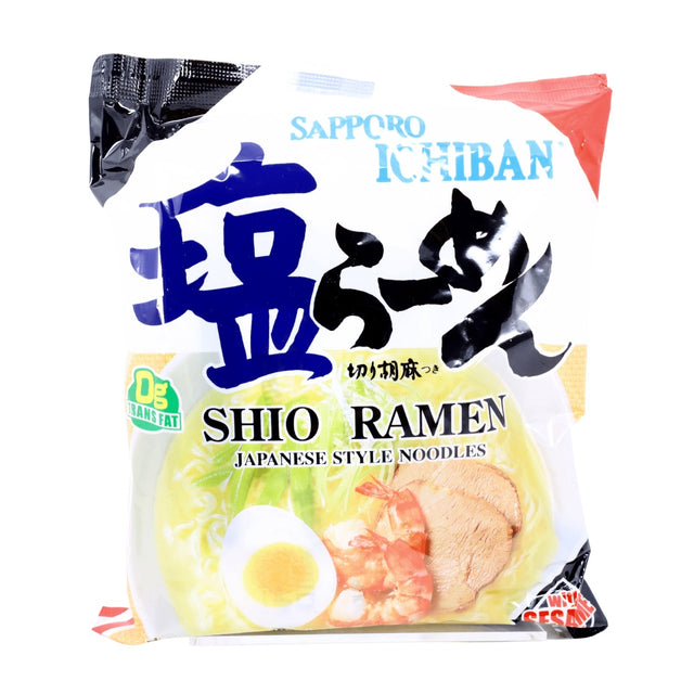 SAPPORO ICHIBAN SHIO RAMEN 1PACK 3.6OZ/102G