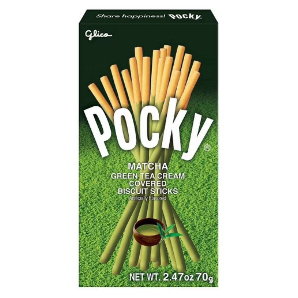 GLICO POCKY MATCHA GREEN TEA COATED BISCUIT STICKS 2.47OZ/70G