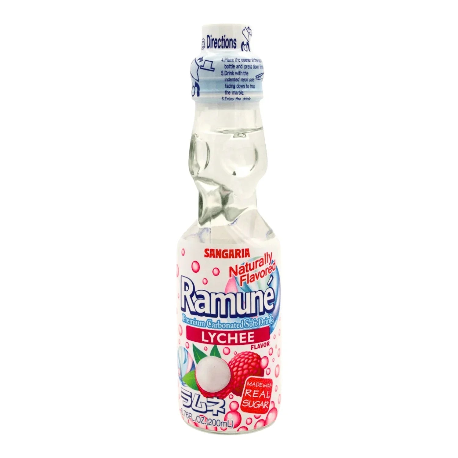 meラボン　エムイーラボン SANGARIA RAMUNE, FLAVOR - LYCHEE PREMIUM CARBONATED SOFT DRINK