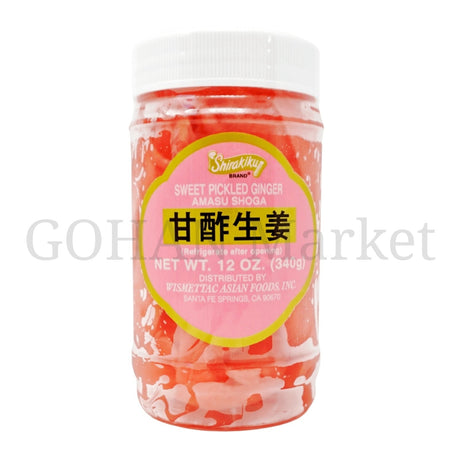 SHIRAKIKU SWEET PICKLED GINGER AMASU SHOGA 12OZ/340G