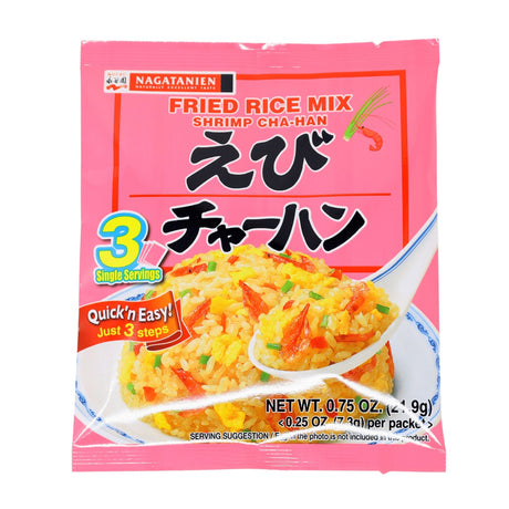 NAGATANIEN FRIED RICE MIX SHRIMP FLAVOR EBI CHA-HAN 3 SERVINGS 0.75OZ/21.9G