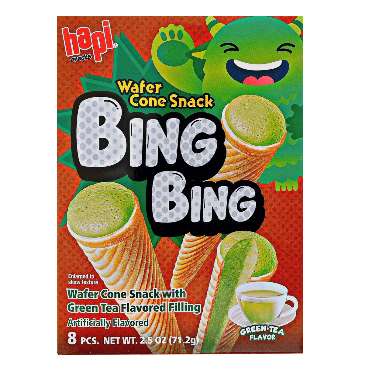 HAPI BING BING CONE SNACK GREEN TEA