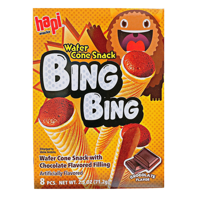 HAPI BING BING CONE SNACK CHOCOLATE FILLING 2.5OZ/71.2G