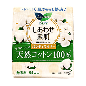 KAO LAURIER PANTY LINER NATURAL COTTON 54P