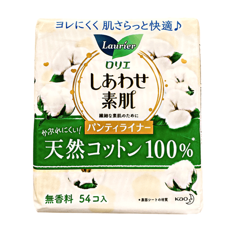 KAO LAURIER PANTY LINER NATURAL COTTON 54P