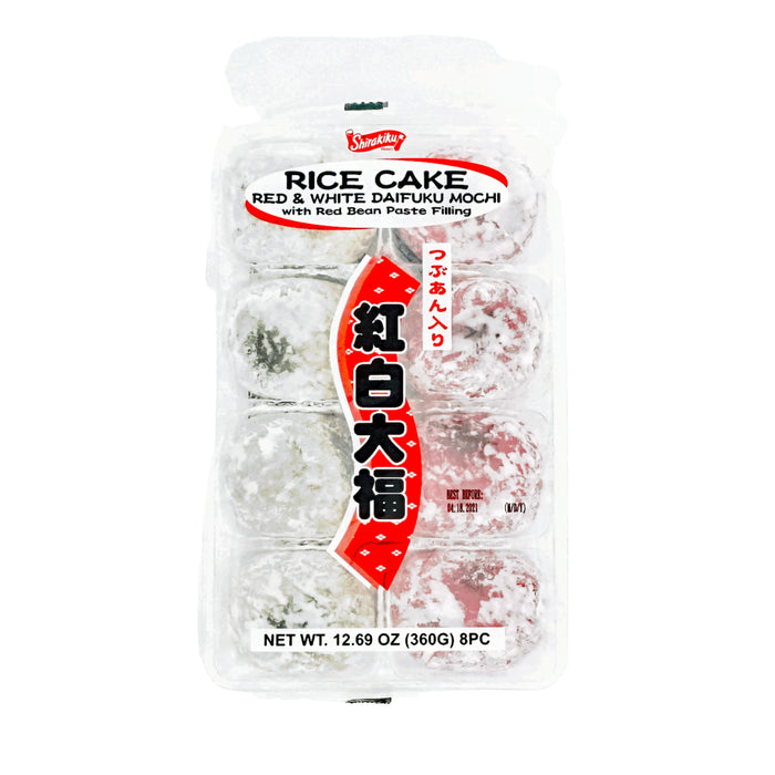 SHIRAKIKU RED AND WHITE DAIFUKU MOCHI RICE CAKE 8P 12.69OZ/360G