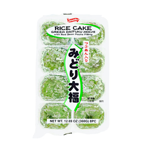 SHIRAKIKU AZUKI GREEN DAIFUKU MOCHI RICE CAKE 8P 12.69OZ/360G
