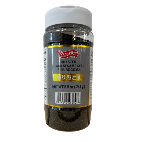 EXPIRING ON 8/20/2024 SHIRAKIKU ROASTED BLACK SESAME SEED 8.5OZ