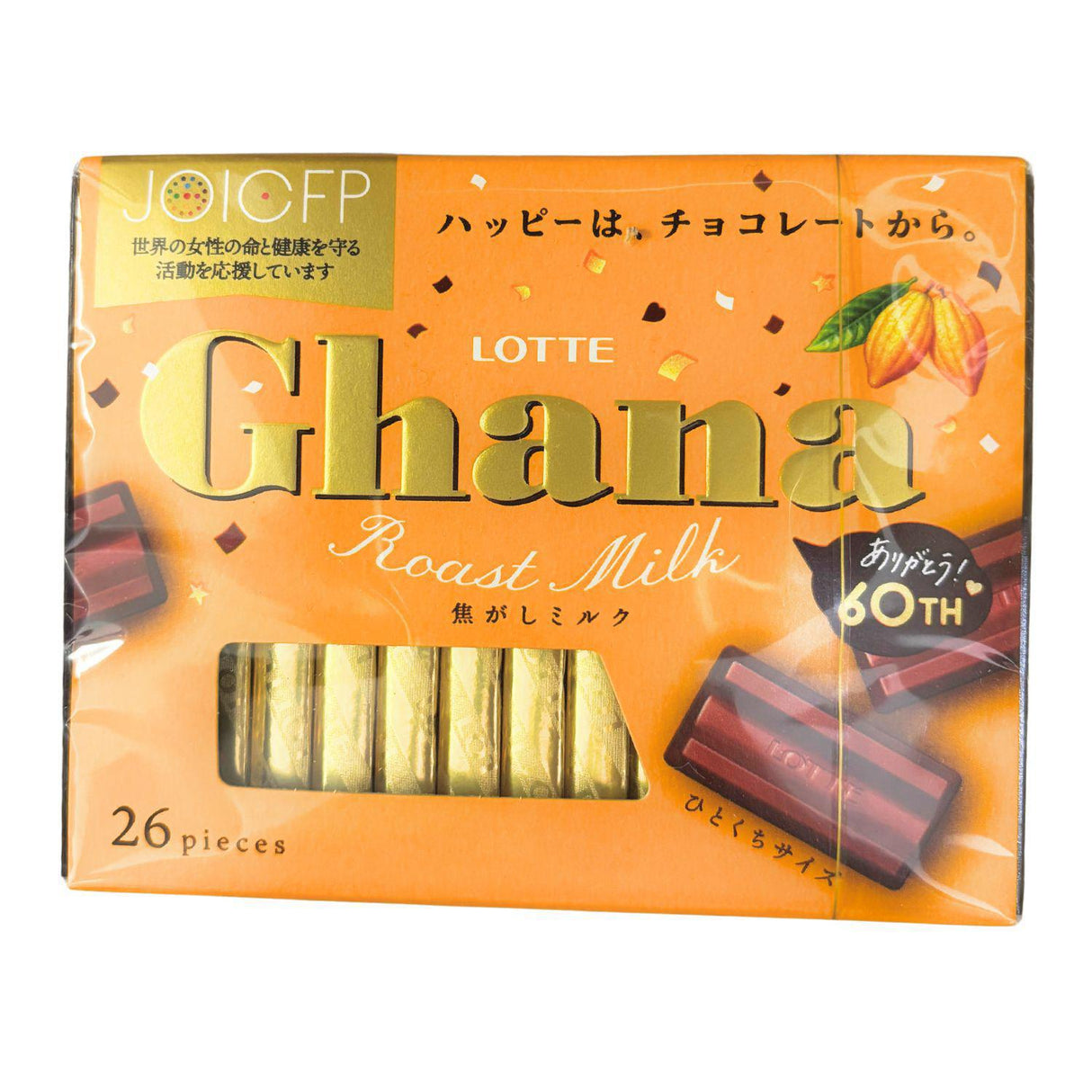 LOTTE GHANA ROAST MILK CHOCOLATE3 26PC 4.19OZ/119G