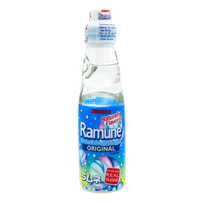SANGARIA RAMUNE, Flavor - Original PREMIUM CARBONATED SOFT DRINK 6.76fl oz/200ml