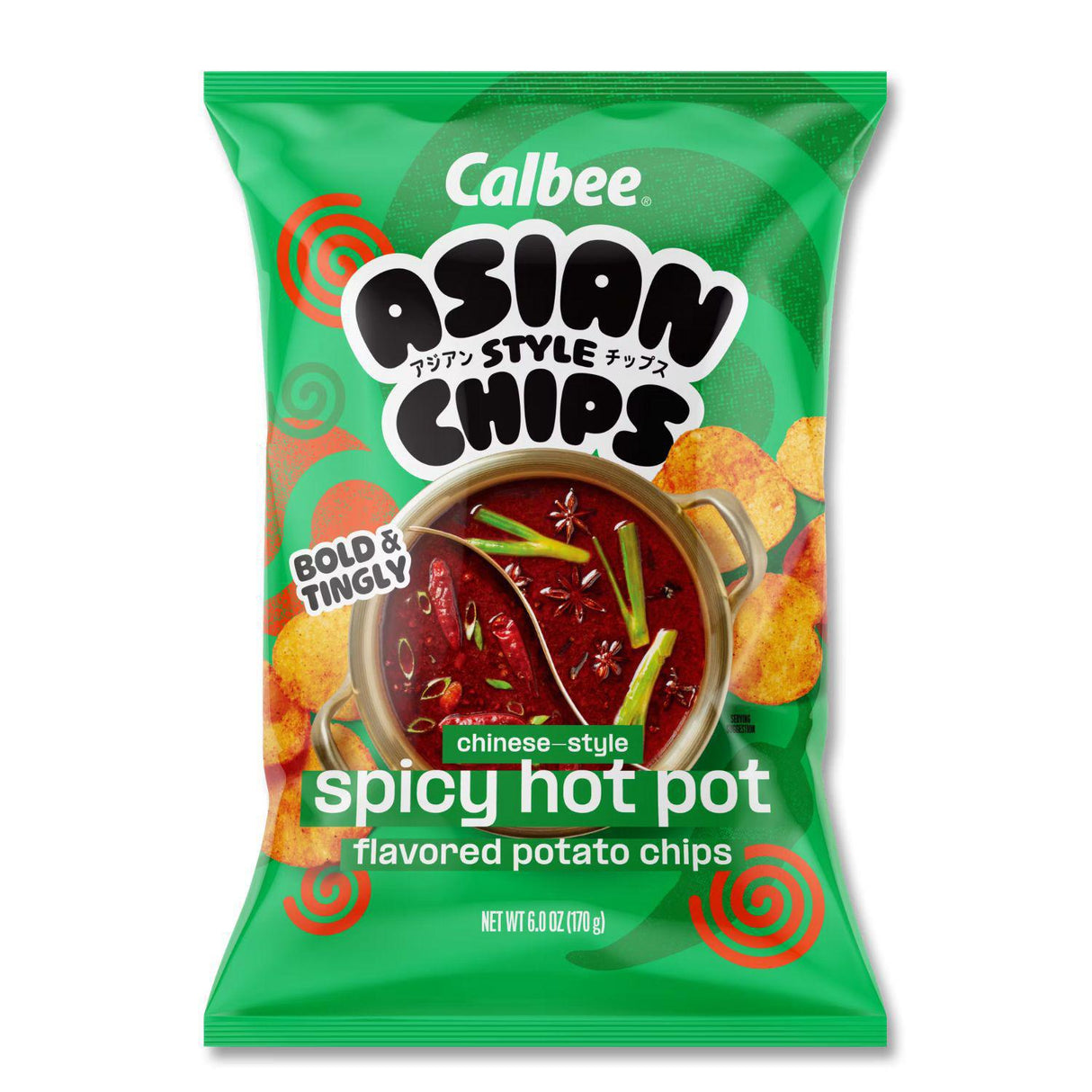 CALBEE ASIAN STYLE CHIPS SHINESE STYLE SPICY HOT POT 6.00 OZ