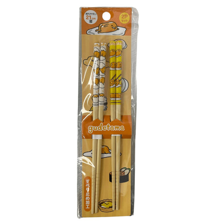 GUDETAMA BAMBOO CHOPSTICKS 2PCS SET SHAKING EGG