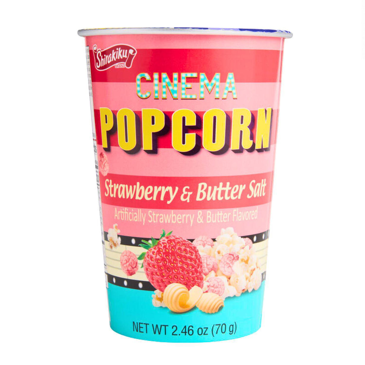 CINEMA POPCORN STRAWBERRY & BUTTER 2.46OZ/70G