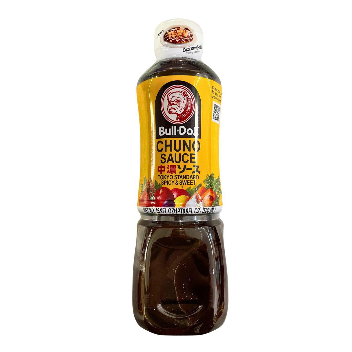 BULLDOG VEGETABLE AND FRUIT SAUCE SEMI-SWEET CHUNO SAUCE 16.91FL OZ/500ML