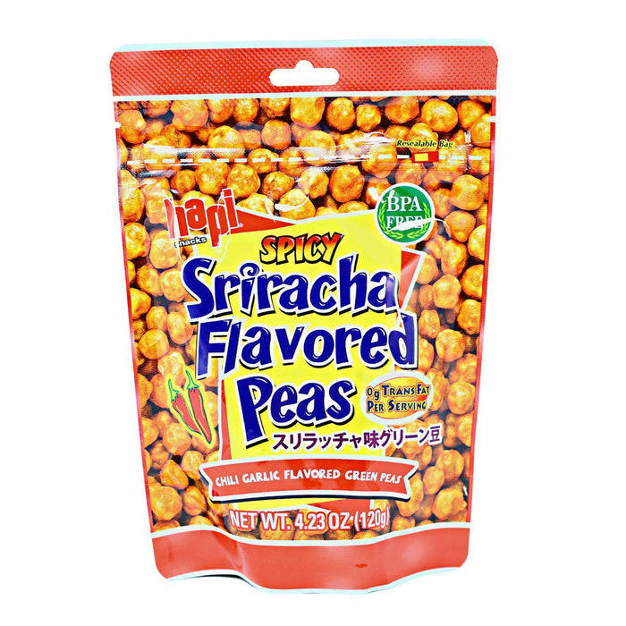 HAPI SNACK SPICY SRIRACHA FLAVORED PEAS 4.23OZ/120G — GOHAN Market