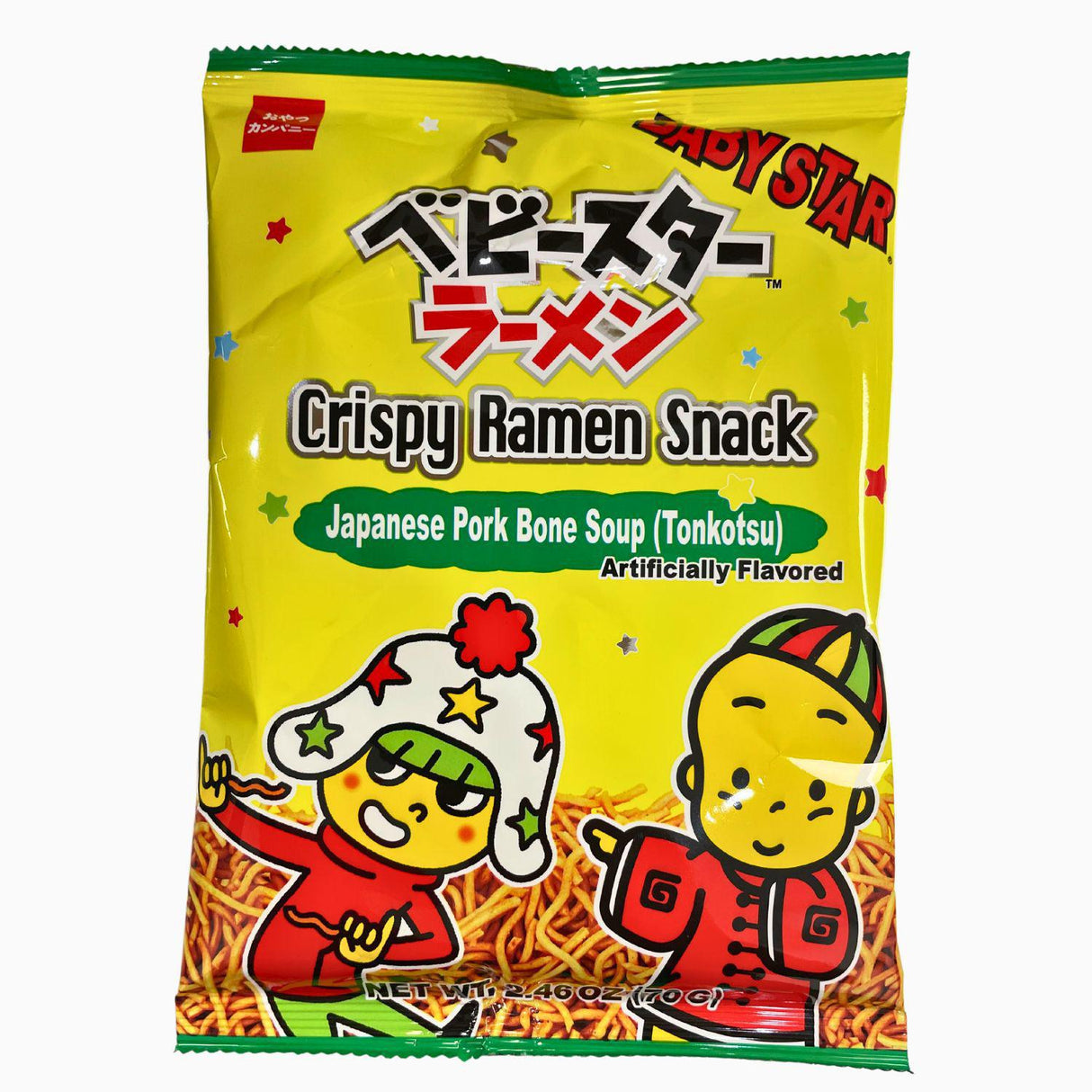 BABY STAR CRISPY RAMEN SNACK ARTIFICIAL TONKOTSU FLAVOR PACK 2.46OZ/70G