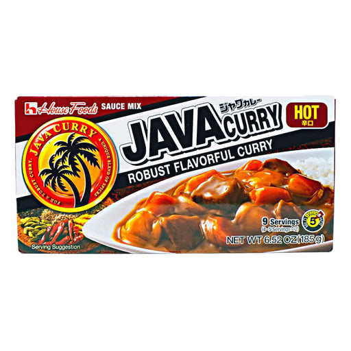 House Foods JAVA Curry HOT Robust Flavorful Curry 9 Servings 6.52oz/185g - GOHAN Market