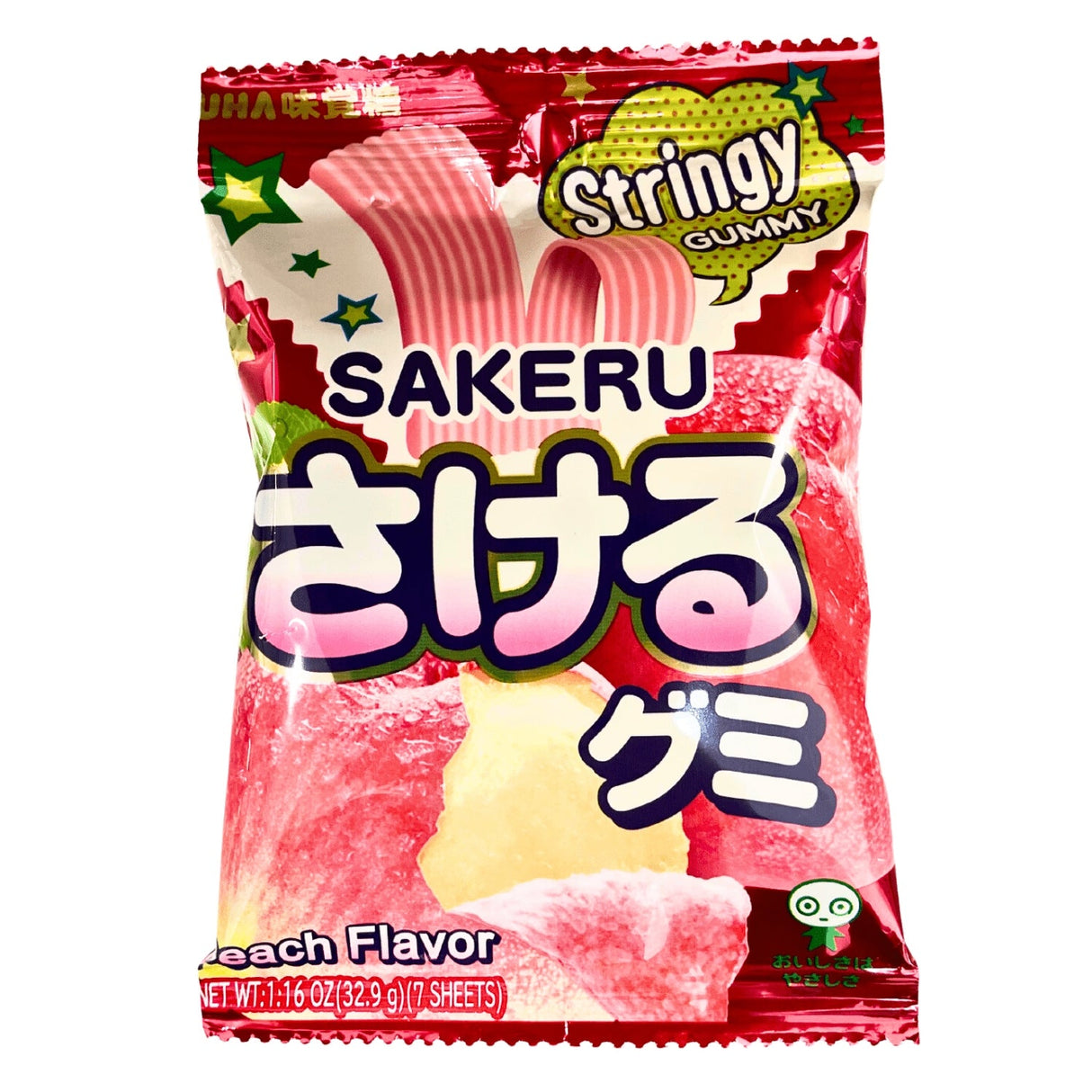 UHA SAKERU GUMMY WHITE PEACH 1.16OZ/32.9G