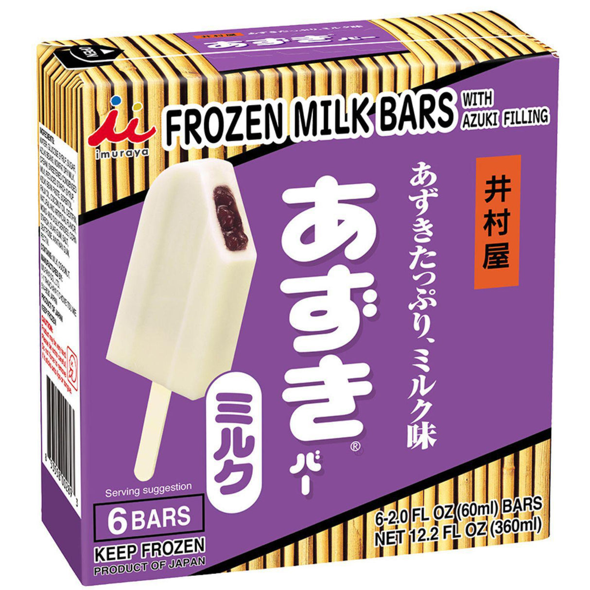 IMURAYA ICE BAR AZUKLI MILK 6BARS