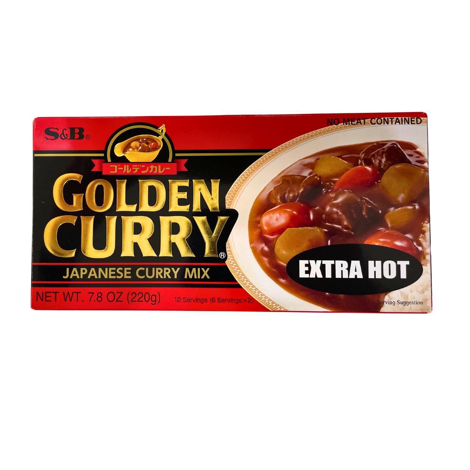 SB GOLDEN CURRY JAPANESE CURRY MIX EXTRA HOT 6 SERVINGS X 2