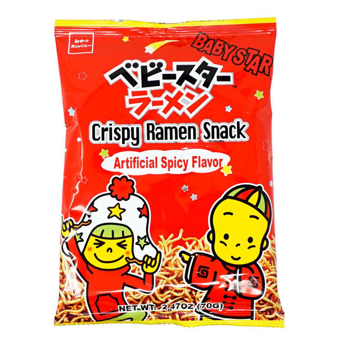 Baby Star Crispy Ramen Snack Artificial Spicy Flavor 2.47oz/70g - GOHAN Market