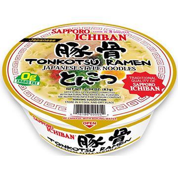 SAPPORO ICHIBAN TONKOTSU RAMEN JAPANESE STYLE NOODLES 2.98OZ/83G - GOHAN Market