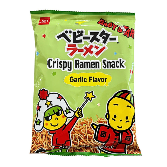 BABY STAR CRISPY RAMEN SNACK GARLIC FLAVOR 2.47OZ/70G