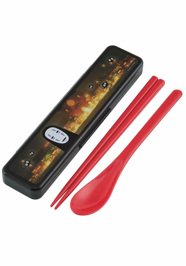 SPIRITED AWAY CHOPSTICKS AND SPOON WITH CASE NO-FACE