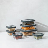 Square Glass Food Storage Containers (Set of 4)