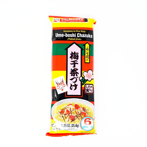 NAGATANIEN UME-BOSHI CHAZUKE 6P 1.25OZ/34G