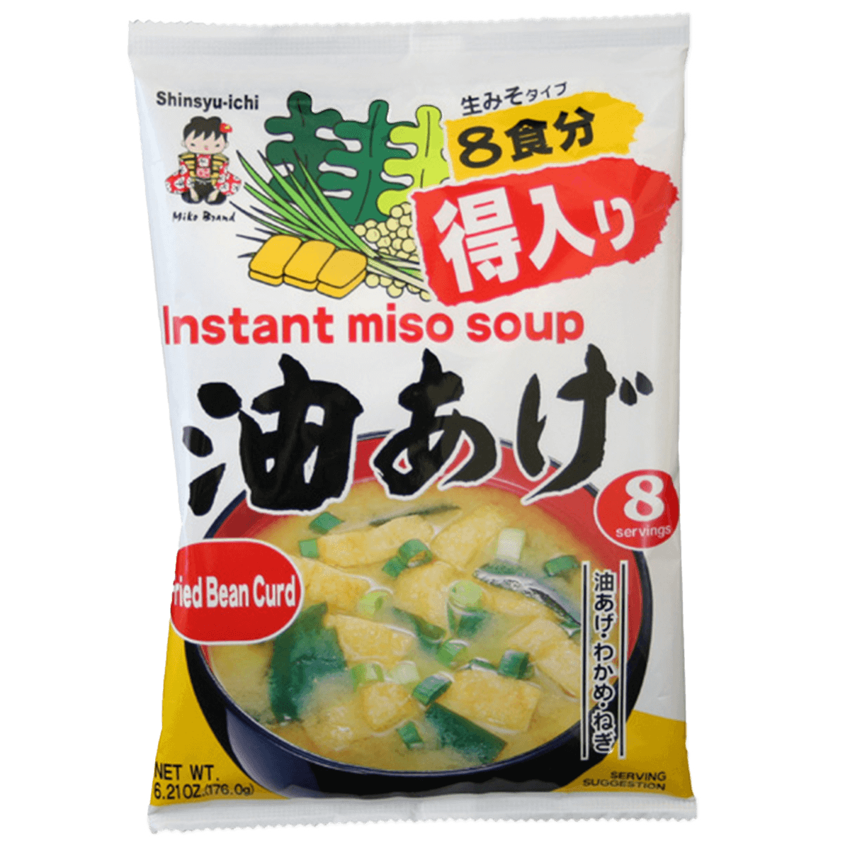 SHINSHU-ICHI MIKO BRAND INSTANT MISO SOUP ABURAAGE  6.21OZ 8SERVINGS