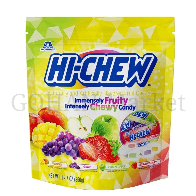 HI-CHEW ORIGINAL MIX STRAWBERRY, GREEN APPLE, MANGO, GRAPE 12.7OZ/360G