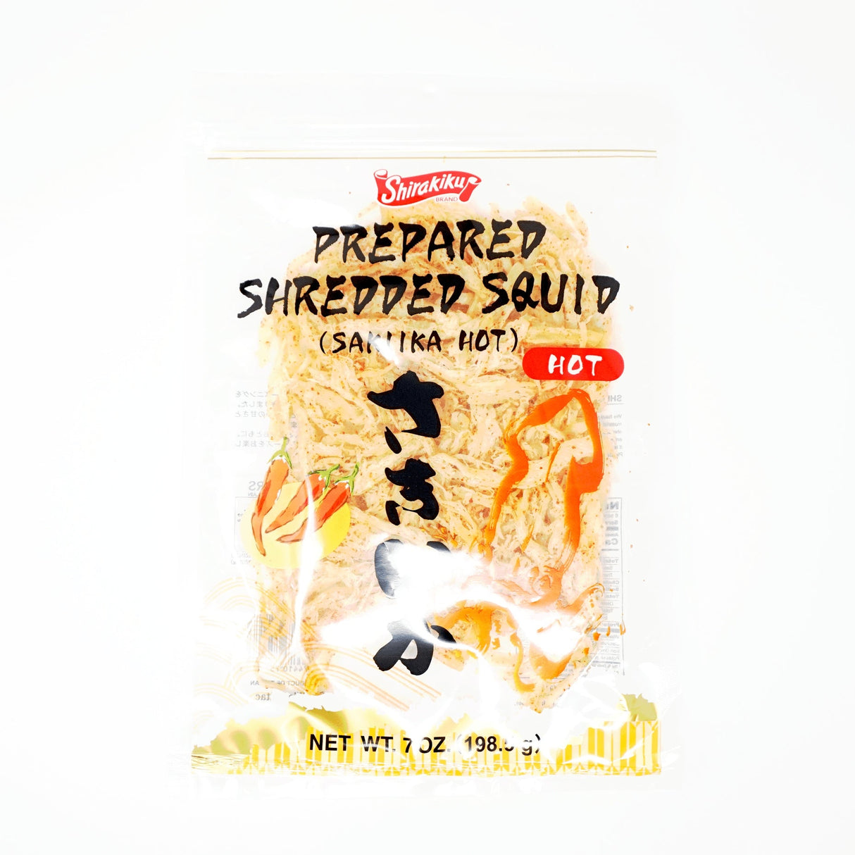 SHIRAKIKU SAKIIKA PREPARED SHREDDED SQUID HOT 7OZ/198.5G