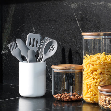 Short Stoneware Utensil Holder