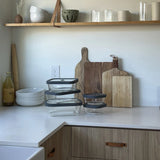 Square Glass Food Storage Containers (Set of 4)