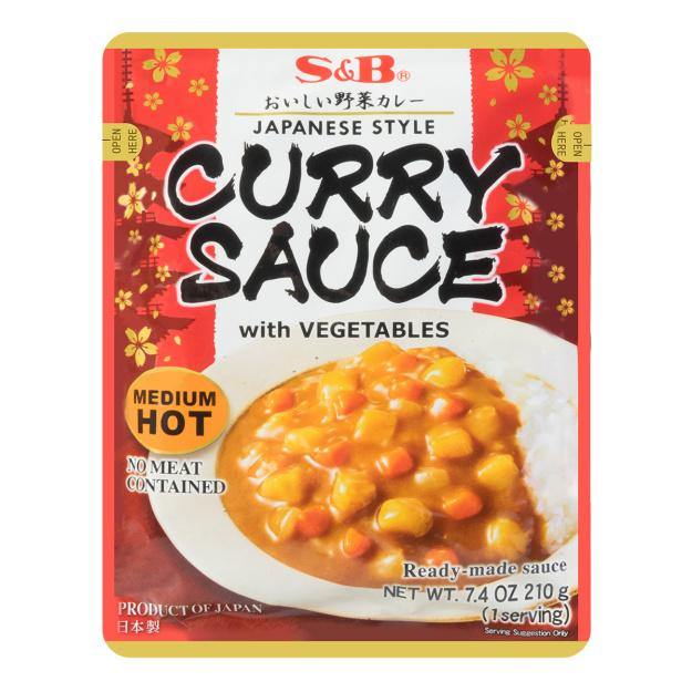 SB Microwavable Curry Sauce with Vegetables -Medium Hot 210g