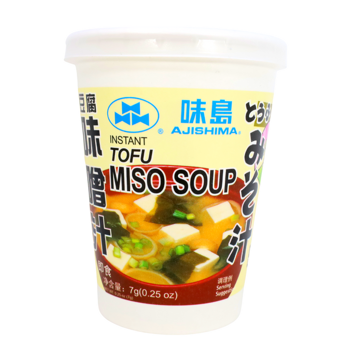 AJISHIMA INSTANT CUP MISO SOUP TOFU 0.25oz/7g - GOHAN Market