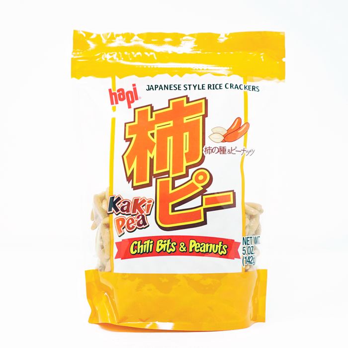 Hapi Japanese Style Rice Crackers Chili Bits & Peanuts Kaki pea 5oz/142g