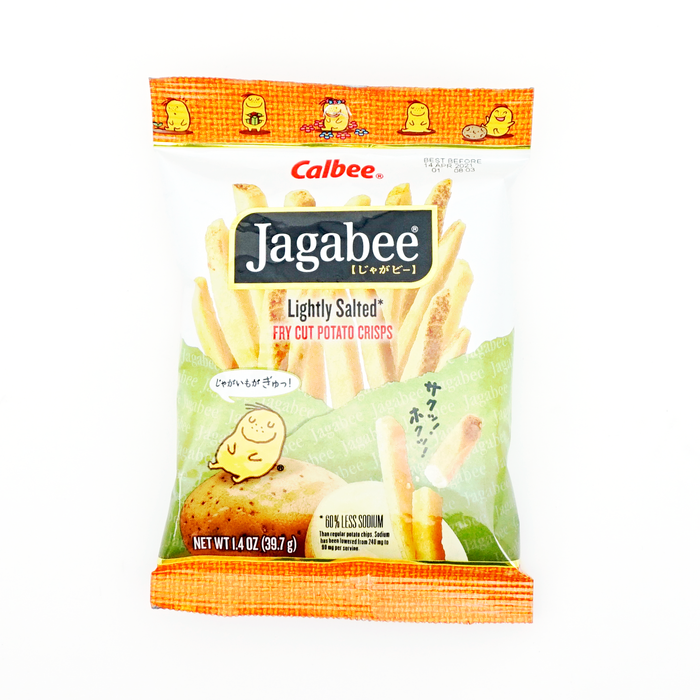 Calbee Jagabee Thick Whole Cut Potato Crisps Lightly Salted Gluten Free Gmo Free 1.4 oz/39.7g