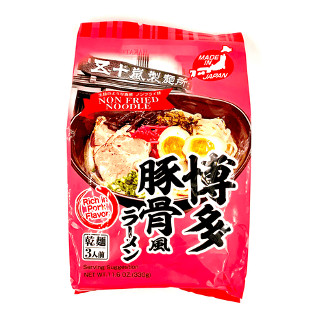 HAKATA RAMEN THIN NOODLES RICH IN PARK FLAVOR 3 SERVINGS 11.6OZ / 330G