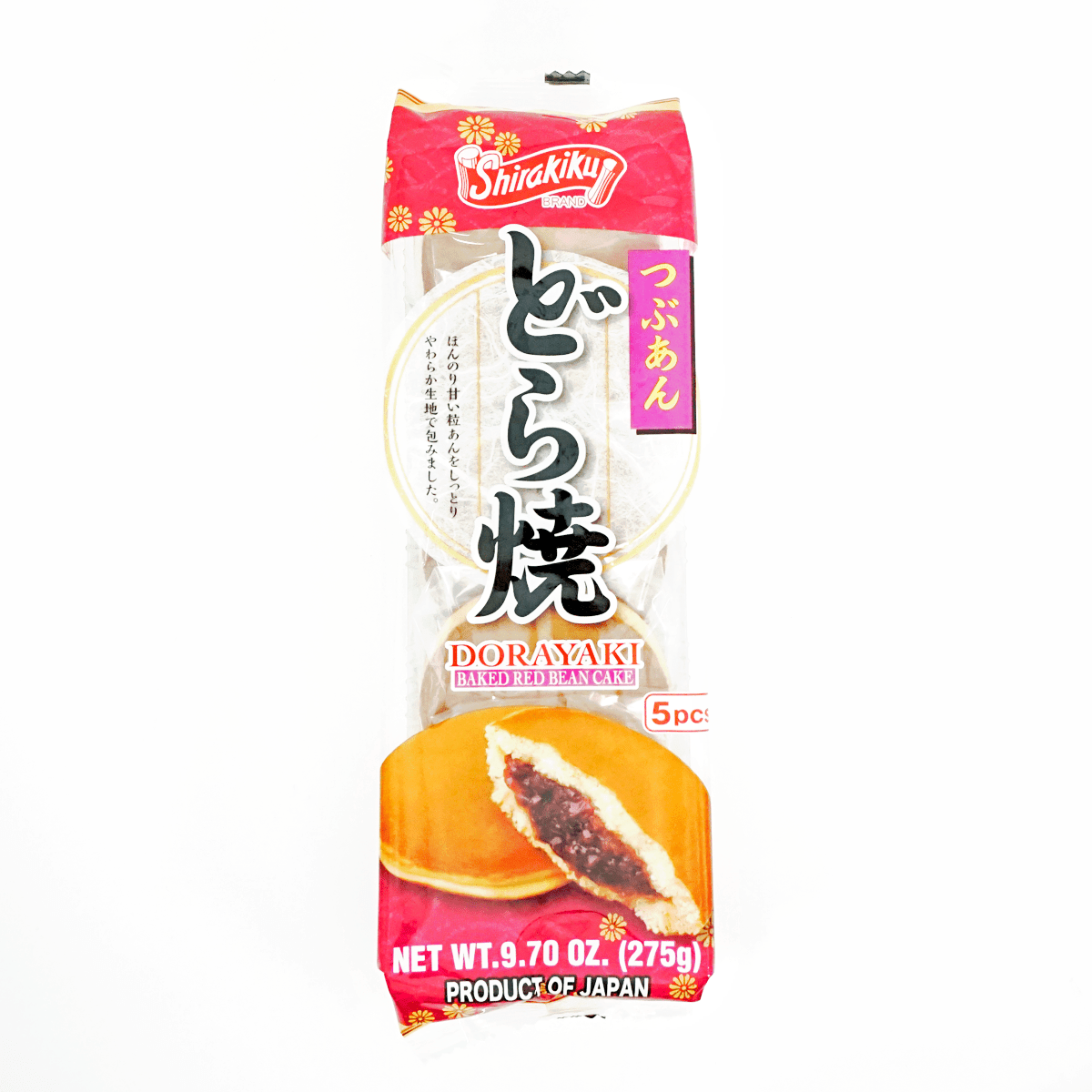 SHIRAKIKU DORAYAKI BAKED RED BEAN CAKE 5P 9.7OZ/275G